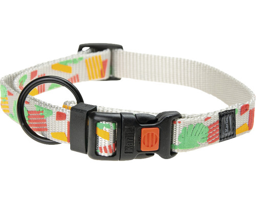 Halsband Karlie Art Sportiv Mix and Match Tropic verstellbar Gr. S 30 - 45 cm grau Hundehalsband mit Muster und Schnalle