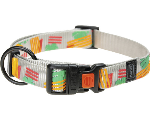 Halsband Karlie Art Sportiv Mix and Match Tropic verstellbar Gr. M 40 - 55 cm grau Hundehalsband mit Muster