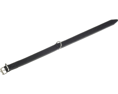 Halsband Karlie Rondo Gr. XS 22 mm 32 cm schwarz Halsband für Hunde aus Leder mit Metallschnalle und Ring