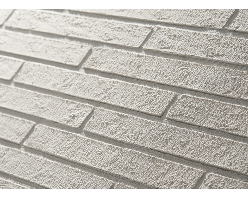 Nahaufnahme einer weißen Backsteintapete