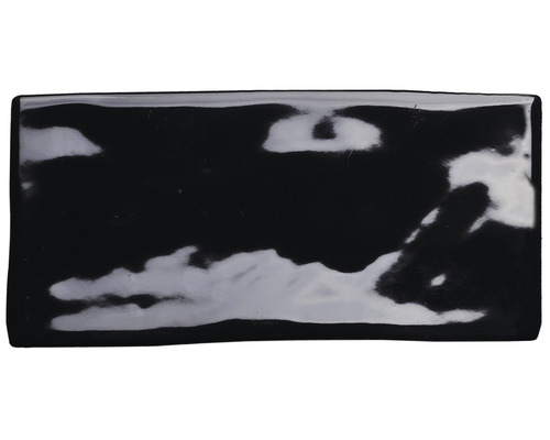 Schwarze glänzende Fliese