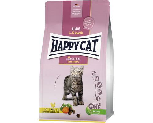 Katzenfutter trocken HAPPY CAT Young Junior Geflügel 1,3 kg Happy Cat Junior Land Geflügel Trockenfutter für Katzen von vier bis zwölf Monaten