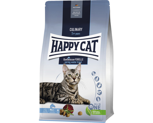 Katzenfutter trocken HAPPY CAT Culinary Adult Forelle 1,3 kg Happy Cat Culinary Quellwasser Forelle Trockenfutter für Katzen ab einem Jahr