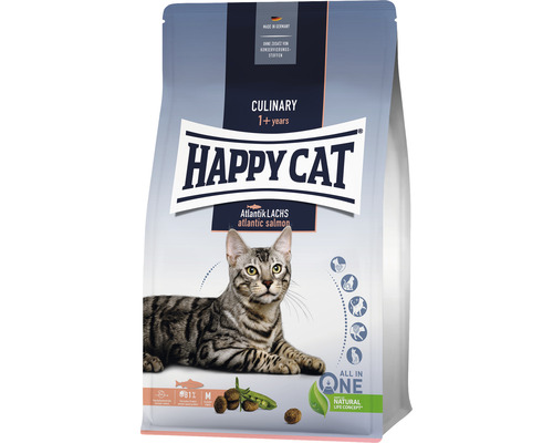 Katzenfutter trocken HAPPY CAT Culinary Adult Lachs 300 g Happy Cat Culinary Atlantik Lachs Trockenfutter für Katzen ab einem Jahr