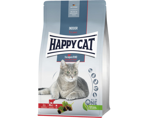 Katzenfutter trocken HAPPY CAT Indoor Adult Rind 300 g