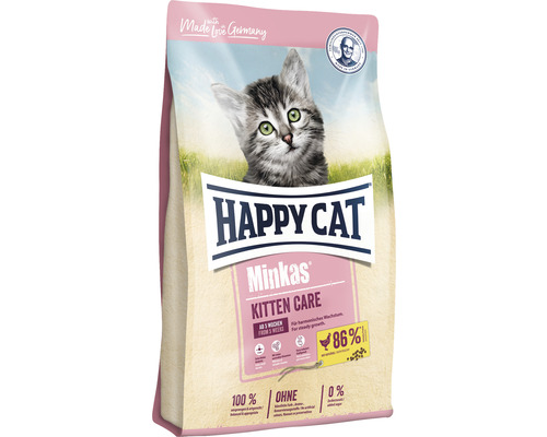 Katzenfutter trocken HAPPY CAT Minkas Kitten Geflügel 500 g Happy Cat Minkas Kitten Care Katzenfutter