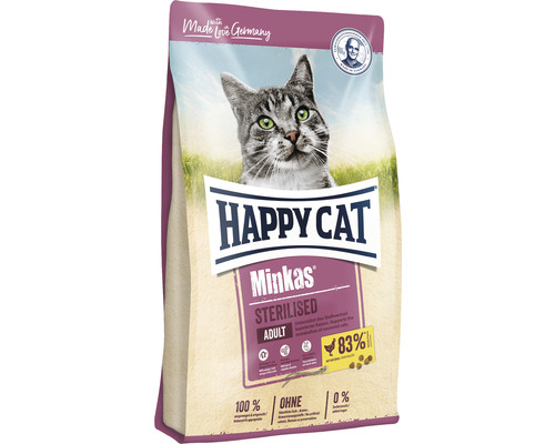 Katzenfutter trocken HAPPY CAT Minkas Sterilised Adult Geflügel 500 g