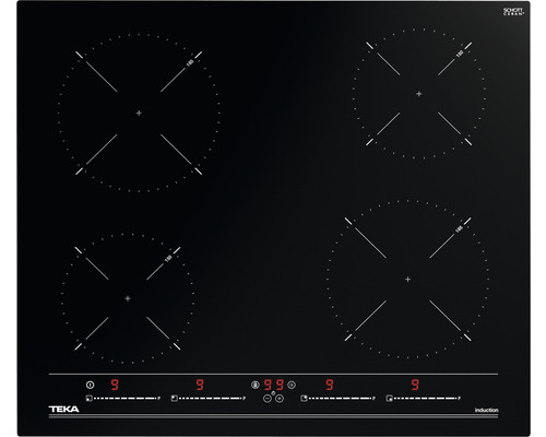 Schwarzes Teka Induktionskochfeld mit vier Kochzonen