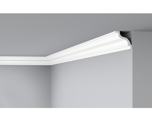 Profipack Deckenleiste D9 6 St. 2 m x 70 x 70 mm Zimmerdecke mit weißer Zierleiste