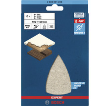 Schleifblatt für Multischleifer Bosch, 100x150 mm, Korn 80/120/180, Ungelocht, 10 Stück