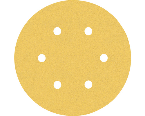 Schleifblatt für Exzenterschleifer Bosch, ø150 mm, Korn 120, 6-Loch, 50 Stück Rundes Schleifpapier mit sechs Löchern