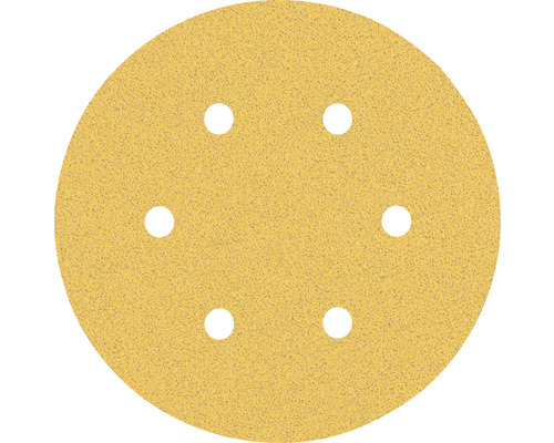 Schleifblatt für Exzenterschleifer Bosch, Ø150 mm, Korn 60, 6-Loch, 50 Stück Rundes Schleifpapier mit sechs Löchern