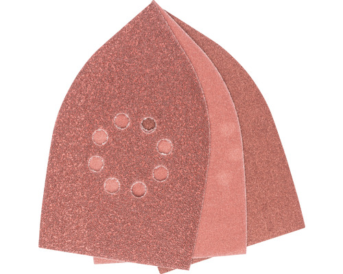 Schleifblatt für Multischleifer Bosch, 100x170 mm, Korn 60/120/240, 6 Stück Dreieckschleifpapier für Schleifarbeiten