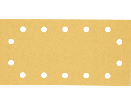 Schleifblatt für Schwingschleifer Bosch, 115x230 mm, Korn 120, 14-Loch, 50 Stück Schleifpapier mit Löchern zur Staubabsaugung