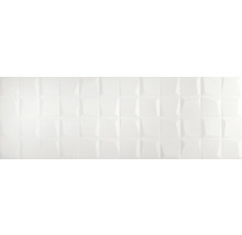 Weiße Wandfliese mit dreidimensionalem geometrischen Muster
