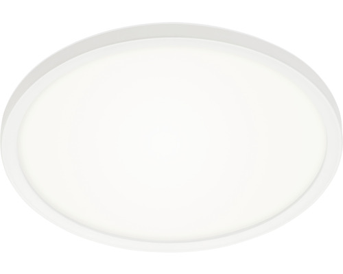 LED Deckenleuchte 15W 1850 lm 4000 K Ø 29,3 cm Slim weiß + Backlight + Fernbedienung Ovale Deckenleuchte