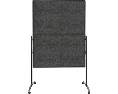 Mobile Stellwand mit Stoffbezug auf Rollen