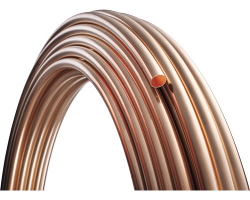 Kupferrohr weich Ø 8 mm Wandstärke 1mm (50 m Ring) Kupferrohr weich Ø 8 mm Wandstärke 1mm (50 m Ring)