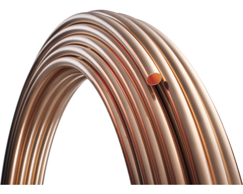 Kupferrohr weich Ø 12 mm Wandstärke 1mm (50 m Ring) Kupferrohr weich Ø 12 mm Wandstärke 1mm (50 m Ring)