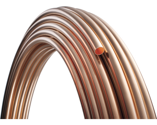 Kupferrohr weich Ø 15 mm Wandstärke 1mm (50 m Ring) Kupferrohr weich Ø 15 mm Wandstärke 1mm (50 m Ring)
