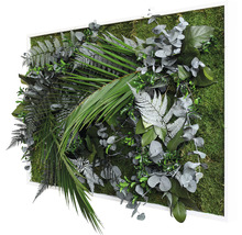 Pflanzenbild Dschungeldesign Rahmen weiß 100x60 cm-thumb-1