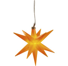 Oranger Weihnachtsstern mit Beleuchtung
