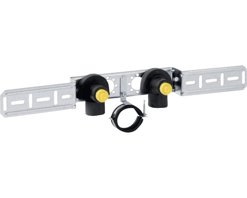 GEBERIT FlowFit Anschlusswinkel 90° für MeplaFix 1/2" x 1/2" AG Abstand Mitte 15,3 cm L 52 mm 632871002