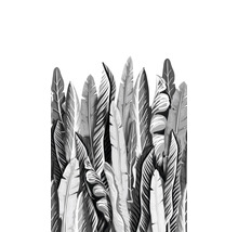 Fototapete Vlies 47207 Smart Art Easy Floral grau weiß 3-tlg. 159 x 270 cm