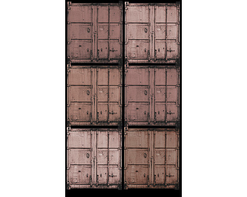Fototapete Vlies 47216 Smart Art Easy rot 3-tlg. 159 x 270 cm Sechs gestapelte Versandcontainer