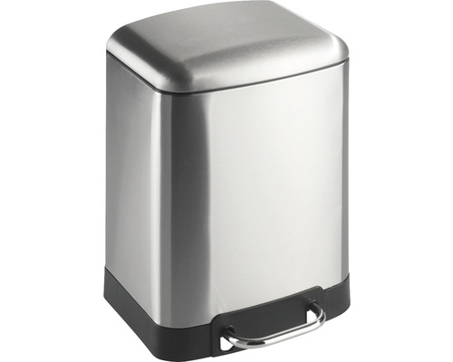 Wenko Treteimer Stusio Easy Close 6 l anthrazit metallic Treteimer aus Edelstahl