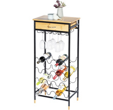 Weinregal Loft für 16 Flaschen bambus/schwarz