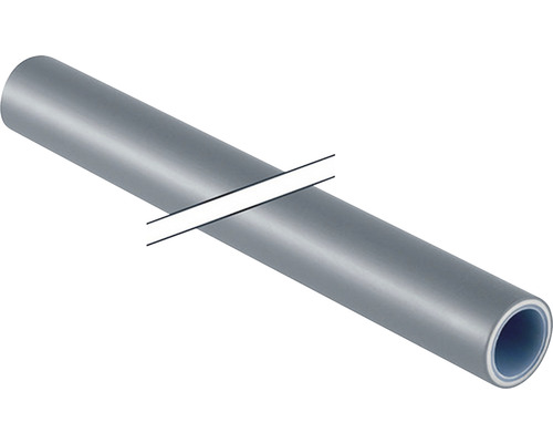 GEBERIT FlowFit Systemrohr ML Stange DN 20 25 mm 2,5 m Graues Kunststoffrohr im Querschnitt