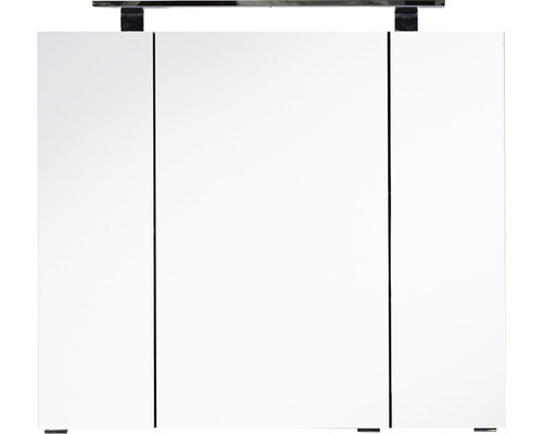 Spiegelschrank Marlin Marlin Bad 80 x 13.2 x 73.4 cm weiß matt 3-türig LED