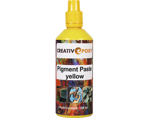 CreativEpoxy Pigment Paste für Gießharz gelb 100 g Kreativ Epoxy Pigmentpaste Gelb, 100 ml Flasche