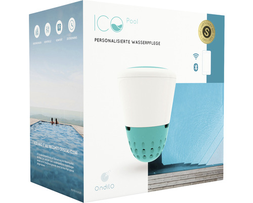 ICO Pool Wasserpflegegerät in Produktverpackung