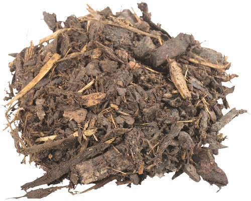 Nahaufnahme von Mulch für den Garten