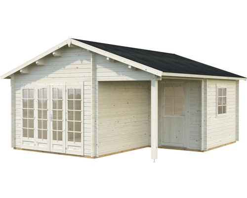 Holzgartenhaus mit Doppeltür und Vordach