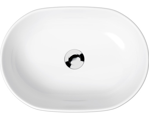 Aufsatzwaschbecken Moduo 50 cm oval weiß
