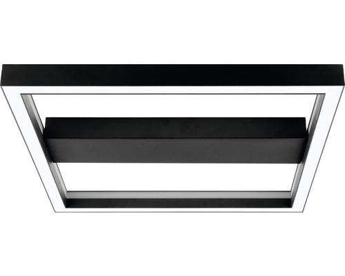 LEDKIA LED-Deckenleuchte 40W Rechteck 600x400mm – Dimmbare Farbtemperatur 2700K-6500K, 2700 Lumen, Schwarz, Metall