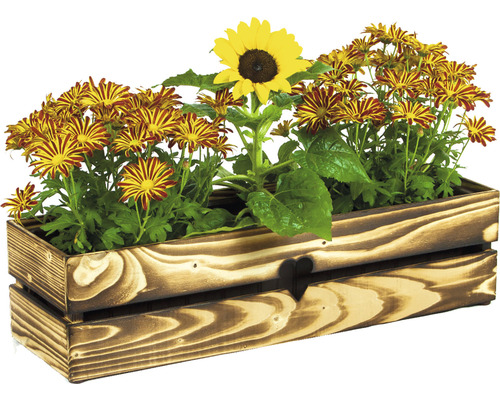 Blumenkasten Holz 42 x 19 x 15 cm braun