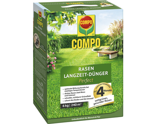 Rasen-Langzeit-Dünger COMPO Perfect 6 kg 240 m²