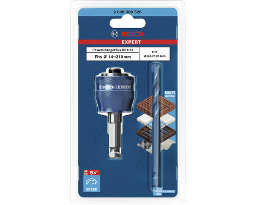 Bosch Expert PowerChange Plus HEX 11 Bohreraufnahme mit Multi Material Bohrer