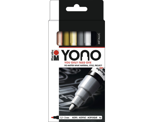 Marabu Yono Marker Set Metal, 4 x 1,5-3 mm-0