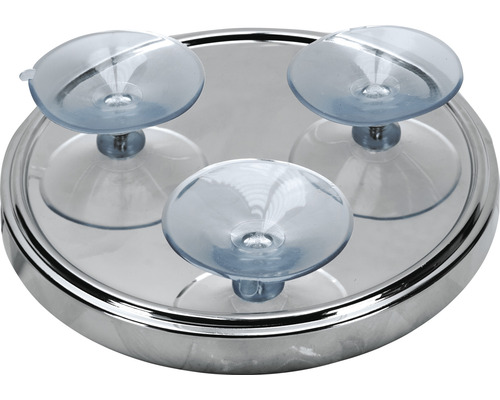 Runde Ablage mit Saugnäpfen zur Befestigung