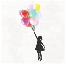 Illustration eines Mädchens mit Ballons