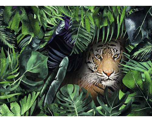 Leinwandbild Tiger in the Jungle 84x116 cm