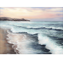 Leinwandbild Sunset over beach 84x116 cm