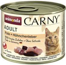 Katzenfutter nass animonda Carny Adult Pute & Hühnchenleber 200 g-thumb-0