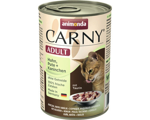 Katzenfutter nass animonda Carny Adult Huhn & Pute & Kaninchen 400 g