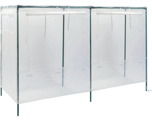 Hochbeetabdeckung, Hochbeetaufsatz eckig L 158 x 55,00 x 105 cm Gewächshaus mit durchsichtiger Folie